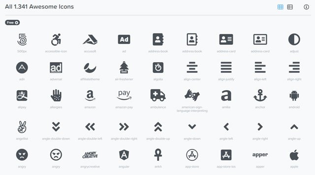 Font Awesome tiene una multitud de iconos que podemos utilizar en nuestra web.
